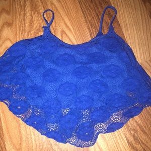 Royal blue crop top